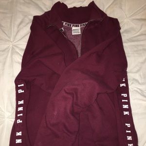 PINK half zip up pullover